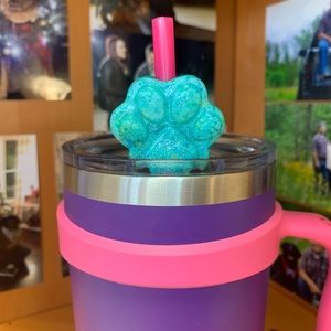 Paw Print Straw Topper